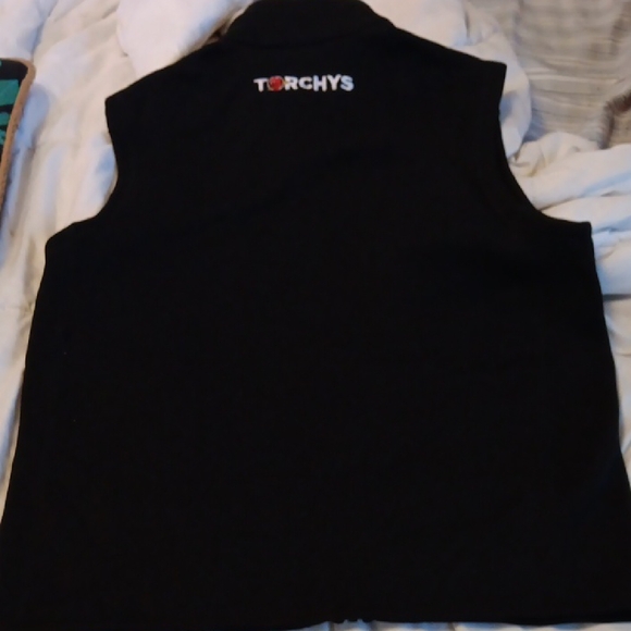 Patagonia Better Sweater  Midnight Black Sleeveless Vest W/ Torchys Logo - Picture 7 of 14